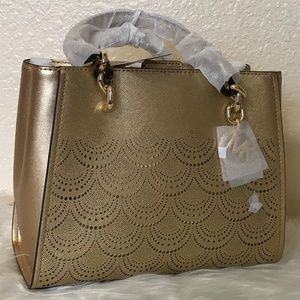 Michael Kors Sofia Perforated MD NS Handbag GOLD
